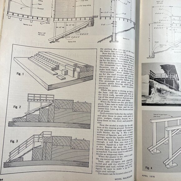 Model Railroader Magazine Back Issue u April 1976 Vol 43 No 4 Scenic Railways - Picture 5 of 6